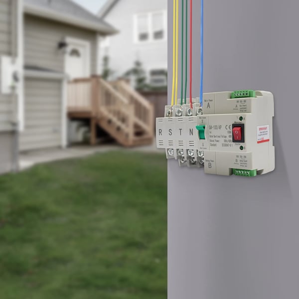 Dual-Power Automatisk Overførselskontakt, Sømløs Strømovergang, Kompakt Design,100A