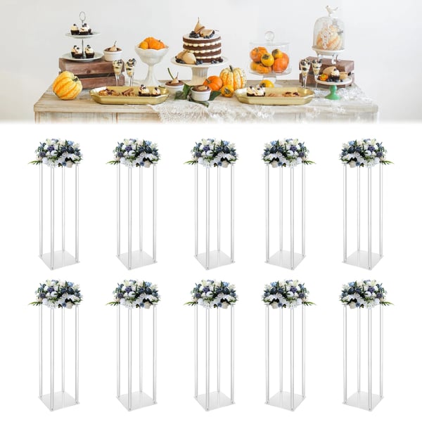Blomsterudstillingsstand, Elegant Geometrisk Design, Holdbar Akryl,M, Klar