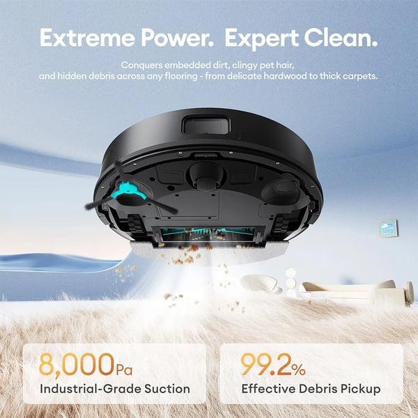 Robotstøvsuger, 8000Pa sugeevne, smart navigation,T20 Pro