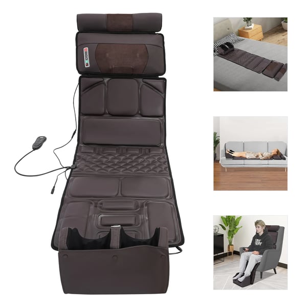 Massagepude, 9 massageindstillinger, 36 massagehoveder,Rødbrun, 220 V, EU Stik