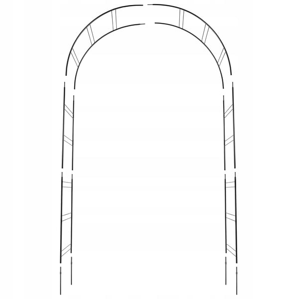 Havepergola, Metalstruktur, Støtter Klatreplanter,sort
