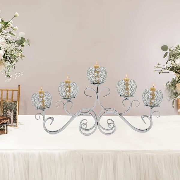 Ljusstake, Elegant Design, Hållbara Material,Silver