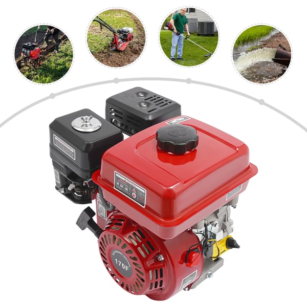 Benzinmotor, 7,5 HK, Snorstartmotor,Rød