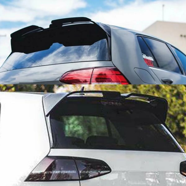Bagspoilervinge, glans sort, nem installation, aerodynamisk design,glansende sort