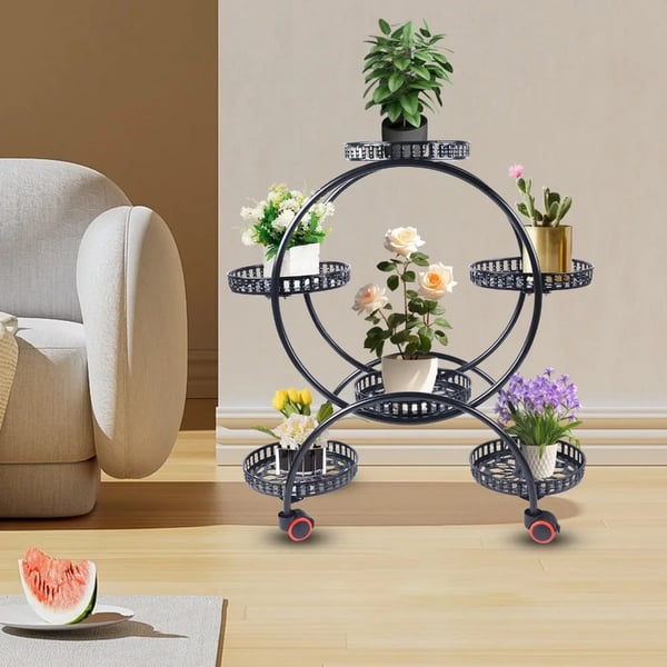 Plantebord, 4 niveauer, velegnet til indendørs og udendørs brug,sort