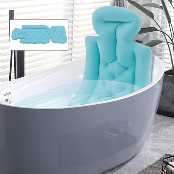 Badpude, Høj Elastisk Stof, Ergonomisk Design,Blå