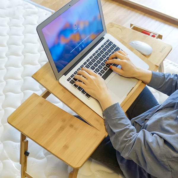 Hjem Foldbar Computerbord, Letvægtsdesign, Miljøvenlige Materialer,stor skuffeventilator