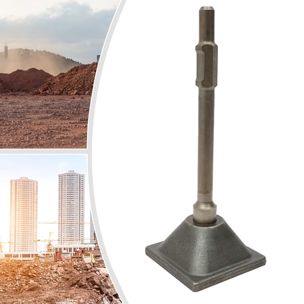 Jack Hammer Tamper, 406CR Stål, 15,24 x 15,24 x 40,64 cm, Kompatibel med Rivhammare, Högstyrka Slagmotstånd, Överlägsen Kompaktions Effektivitet