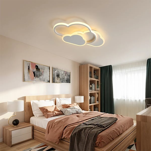 Loftlampe, Justerbar Lysstyrke, Moderne Design,M, ændrebar, HVID
