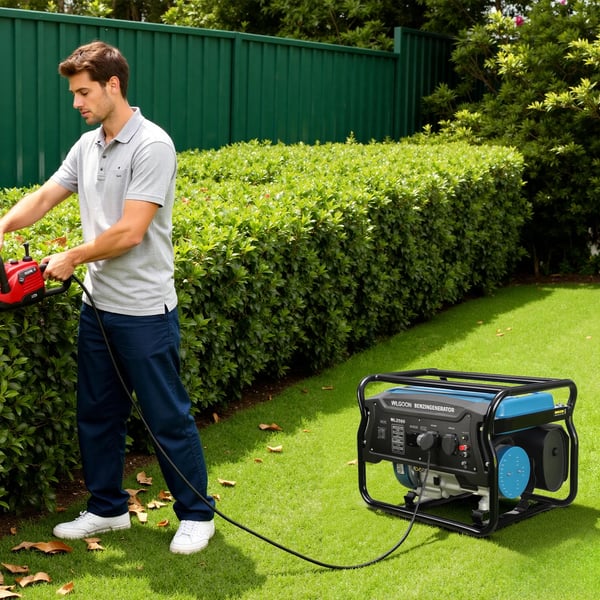 Benzinmotor Generator, Nominel Effekt 2000W, Spidseffekt 2200W, Brændstoftank Kapacitet 15L, Vægt 35kg, Nominel Spænding 230V