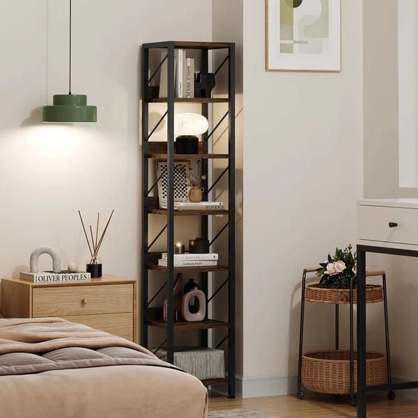 Bogreol, 6 niveauer, pladsbesparende design,som vist