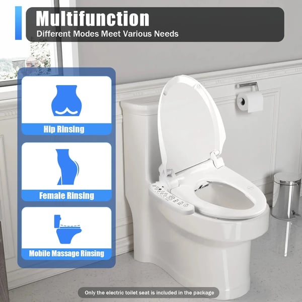 Bidet-wc-istuin, lämmitettävä istuin, veden lämpötilan säätö,VALKOINEN
