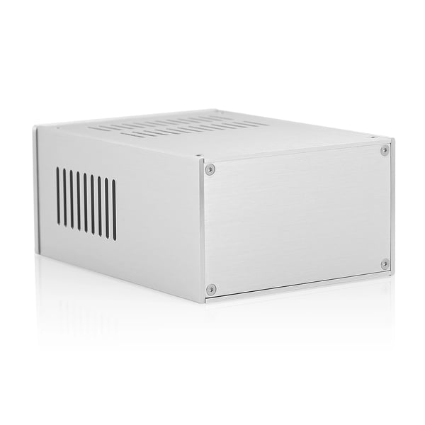 Forstærkerhus, aluminiumlegering, 168mm x 229mm x 100mm, 2,5kg, effektiv luftstrømsdesign, ideel til DIY-projekter