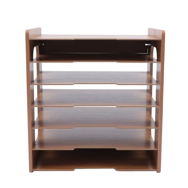 Papirorganisator, 7-lags design, moderne stil,Brun