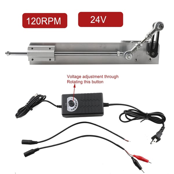 Cykling Lineær Aktuator, 24V Spænding, 150mm Slaglængde, 120rpm Hastighed, 2-10kg Tryk, Vandret Installation