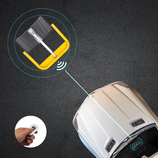 Bilparkeringlås, Automatisk drift, Hållbar stålstruktur, Gul