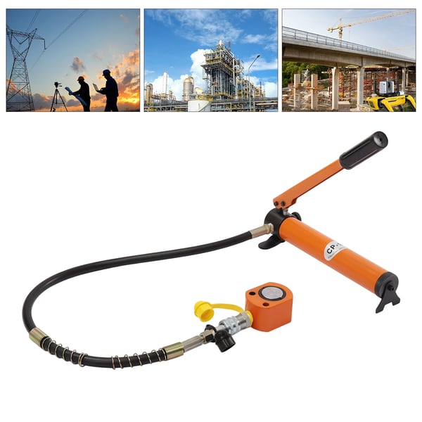 Hydraulisk Donkraft, 10T Kapacitet, Manuel Pumpe,Appelsin