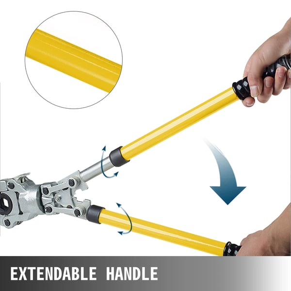 Putkikrimppaustyökalu, 16-32 mm kokoalue, 6 tonnin puristusvoima, ergonominen kahva