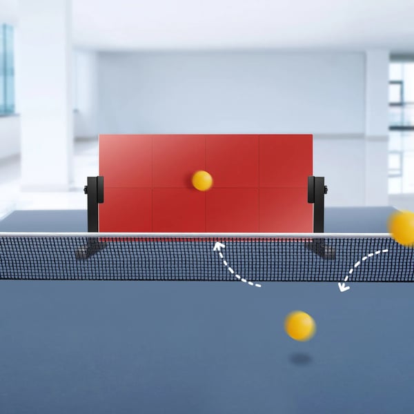 Bordtennis Rebound Board, Justerbar Vinkel, Bærbar Design,Rød