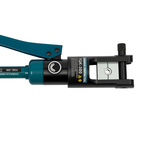 Hydraulisk Crimping Værktøj, 120KN Crimping Kraft, Crimping Område 16-300mm², Produktmål 18,5 x 5,11 tommer, Vægt 5,7 kg, Håndtag Længde 12,79 tommer