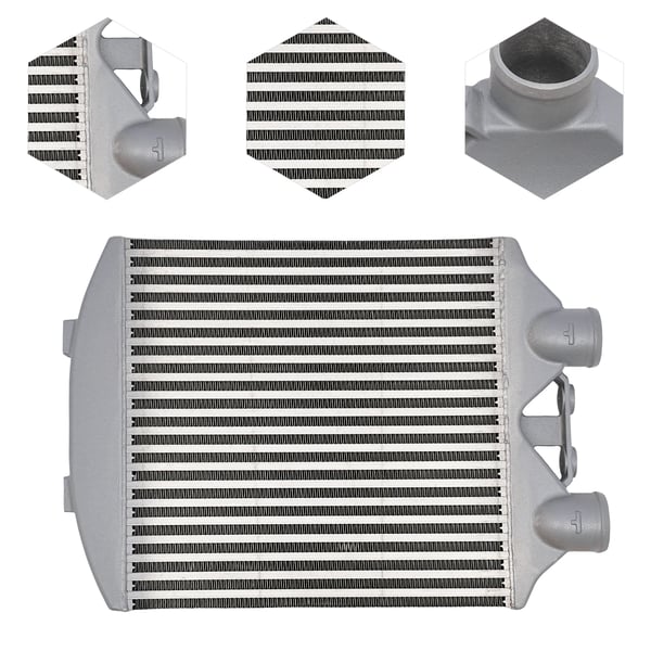 Intercooler, Aluminiumlegering, Dubbelradig Rörrdesign,GRÅ