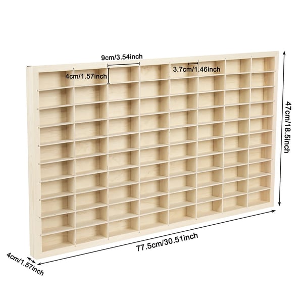 Displayhylde, 80 gitterkapacitet, solid trækonstruktion,TT2320902