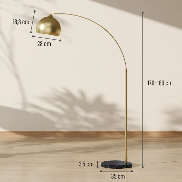 Gulvlampe, Justerbar Højde, E27 Sokkeltype, 31-40W Effekt, 220V Spænding, 60 Lumen