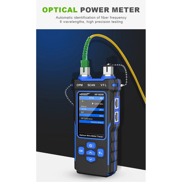 Optisk Kabelmåler, PoE Test, Optisk Effektmåler,Sort blå