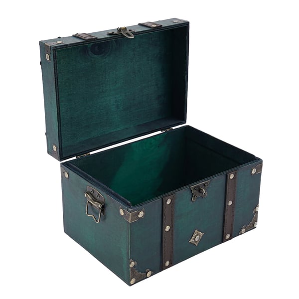 Smyckeskrin, Vintage Design, Kombinationslås,grön
