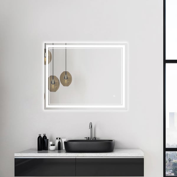 LED Badrumsspegel, Touch Control, Justerbart Ljus, Silver