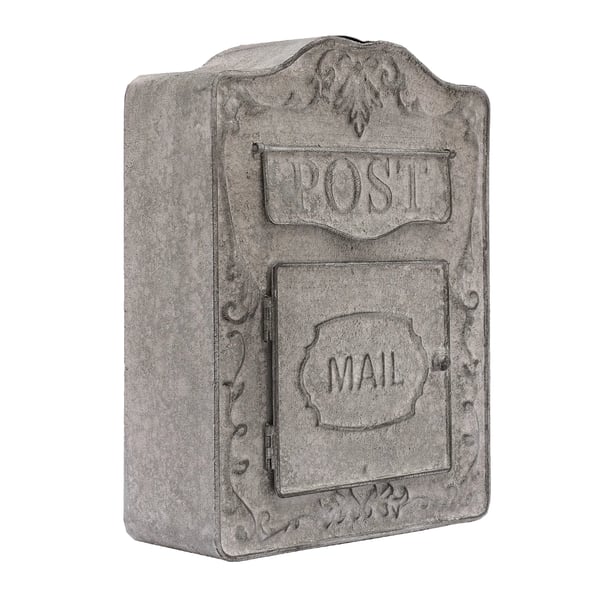 Postkasse, Vægmonteret Design, Rustik Metal Konstruktion,GRÅ