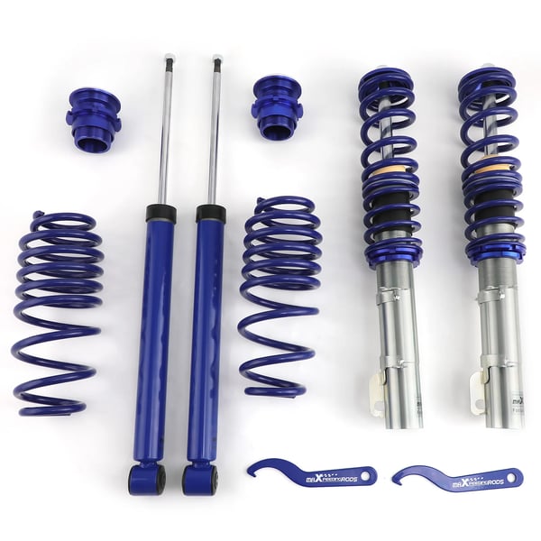 Coilover Kit, Foran Coilover Længde 370mm-540mm, Bageste Coilover Længde 410mm-650mm, Fjedersats Foran 8 kg/mm, Fjedersats Bag 6 kg/mm