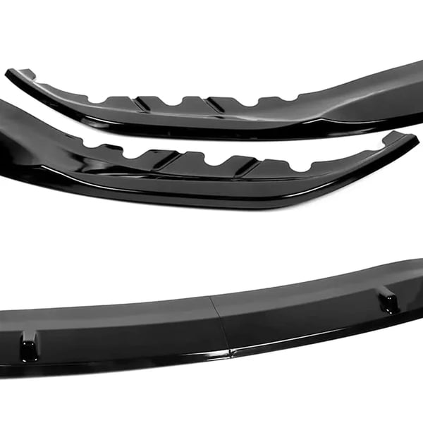 Front Bumper Spoiler Lip, ABS Plast, Kompatibel med Luxury 5 Series M Sport, Vægt 2 kg, Nem Installation, Sort Finish