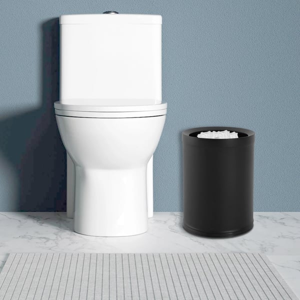 Sopkorg, Modern Design, Hållbart Rostfritt Stål,10L, svart