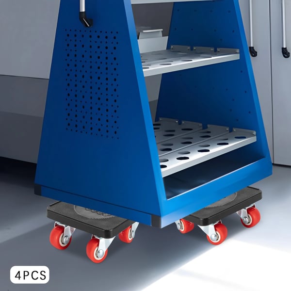 Dolly-hjul, 400 kg vægtkapacitet, 37 cm løfter, 360° rotation, stabilt design, ergonomisk håndtag