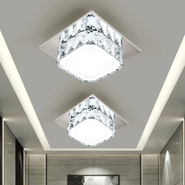 Loftlampe, Energi Effektiv, Moderne Design,20x20x8cm, Kold Hvid, HVID