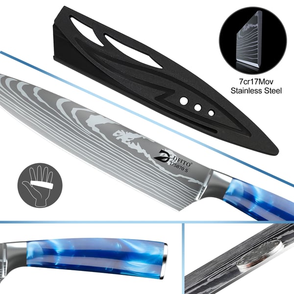 Kokkekniv Sæt, Alsidige Utility Knive, Elegant Design, Miljøvenlige Håndtag
