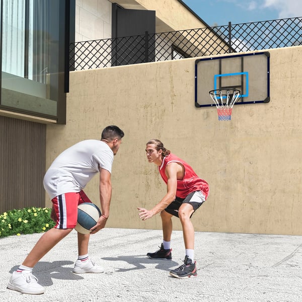 Basketballkurv, Stålramme, 113 x 61 x 73 cm, 113 x 73 cm Tavle, 45 cm Kurvdiameter, Højkvalitets Polyester Net