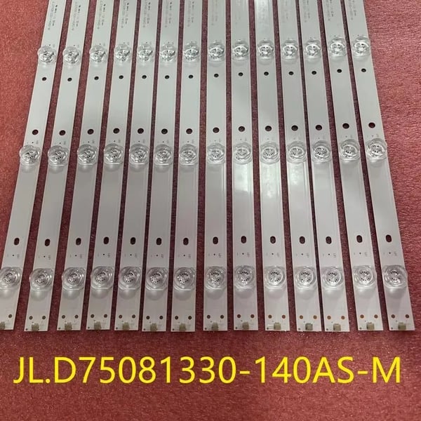 LED Baggrundsbelysningsstrimmel, 14 stk., 8 LED'er pr. strimmel, 836 mm længde, DC strømkilde, CE-certificeret