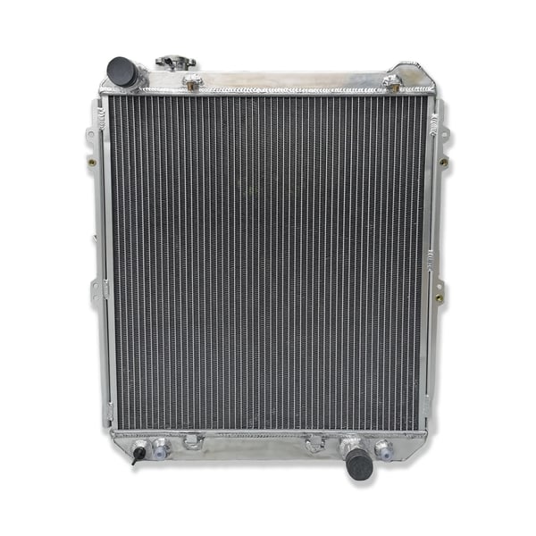 Radiator, Legeret Aluminium, 528mm x 550mm x 56mm Kerne Størrelse, 655mm x 534mm x 68mm Samlet Størrelse, Indløb/Udløb 550mm x 528mm x 56mm, 3 Rækker