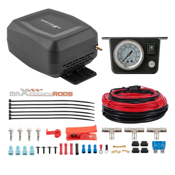 Luftstødcontroller Kit, 100 PSI Max, Universel Pasform, Gummimateriale, Dimensioner 32cm x 20cm x 20cm, ISO 9001 Certificeret