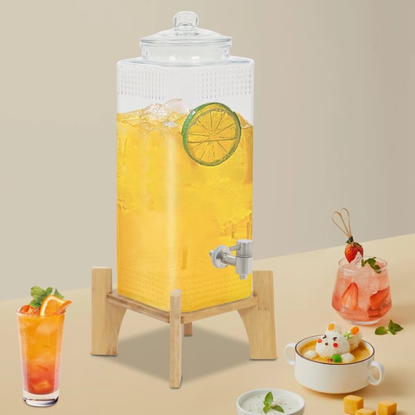 Drikkevaredispenser, 304 rustfrit stål, 10 kg kapacitet, 17,5 cm x 46 cm dimensioner, fritstående monterings type, nem montering