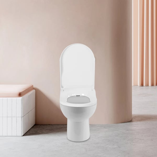 Bidet Toilet Sæde, Dobbelt Dyse System, Ergonomisk Design,EU Stik, HVID