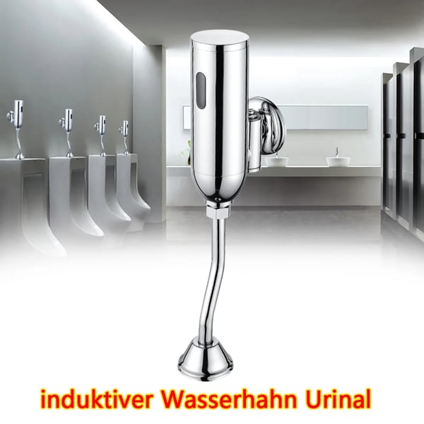 Urinal skylleventil, messingmateriale, automatisk sensor, DC 6V/AC 220V, vandbesparende, nem installation