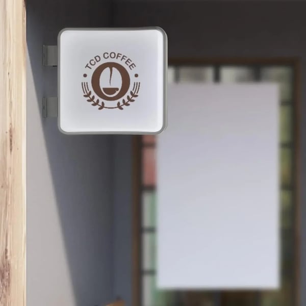 LED-valolaatikko, kaksipuolinen muotoilu, energiatehokas,VALKOINEN