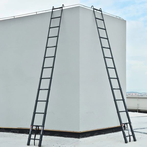 Teleskopstige, Aluminiumkonstruktion, 150 kg belastning, sikker højde-låsning og skridsikker stabilitet til hjemme- og professionelt brug,20.3ft 6.2M