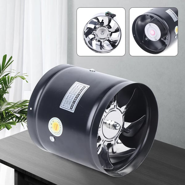 Exhaustfläkt, Hög Hastighet Luftflöde, Tyst Drift,svart