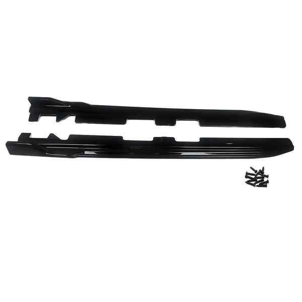 Side Skirt Extension, Holdbart ABS Plast, Kompatibel med Luksus SUV Modeller,Glansende sort