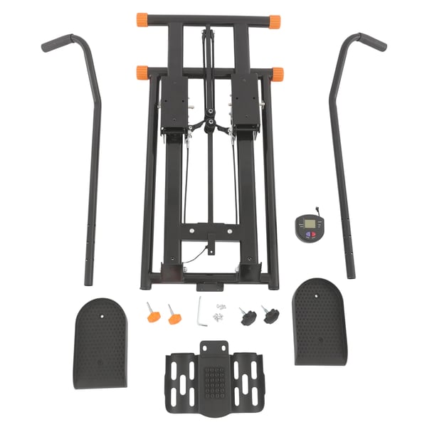 Trappe Stepper, Vertikal Design, Justerbare Pedalvinkler,sort