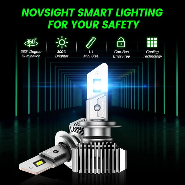 LED-strålkastarlampor, kompatibla med Canbus, 20000LM, H4/9003/HB2 Hi/Lo